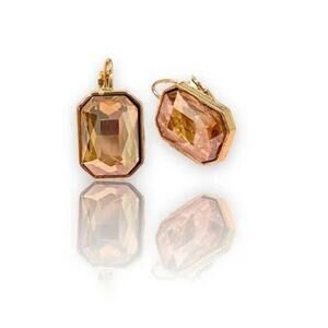 Gold Crystal Drop Dangle Earrings